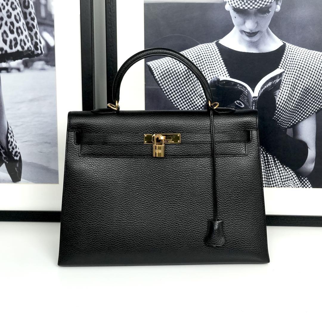 HERMES エルメス ケリー35 アルデンヌ ブラック 新型バッグ