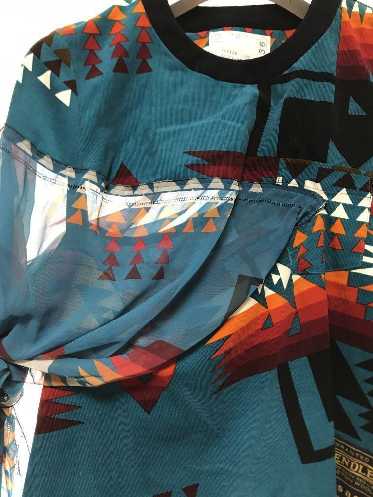 SACAI 19SS ペンドルトン Tシャツ 水色 サイズ 2 定価64900円