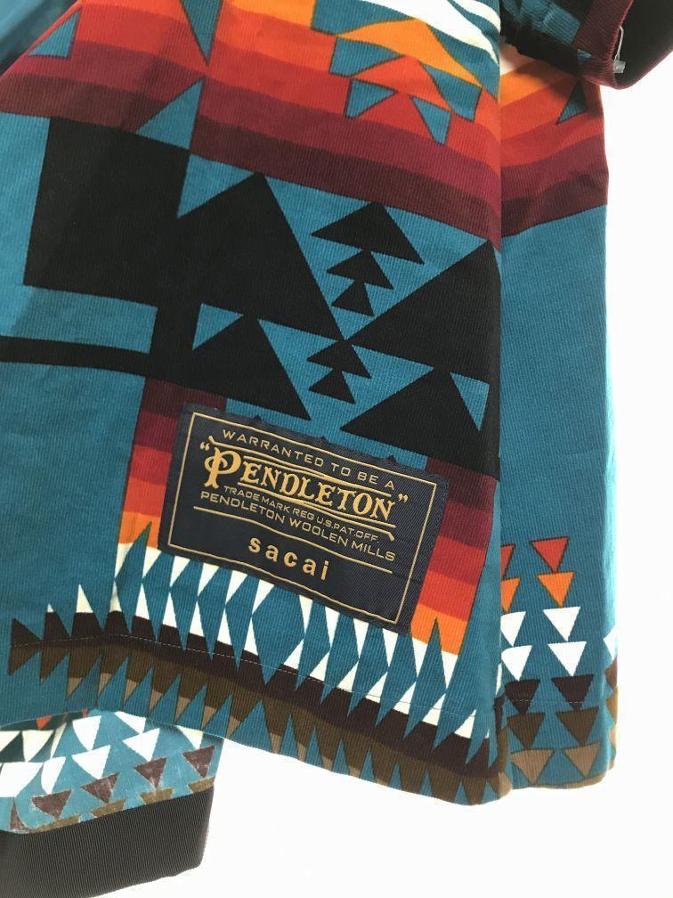 SACAI 19SS ペンドルトン Tシャツ 水色 サイズ 2 定価64900円