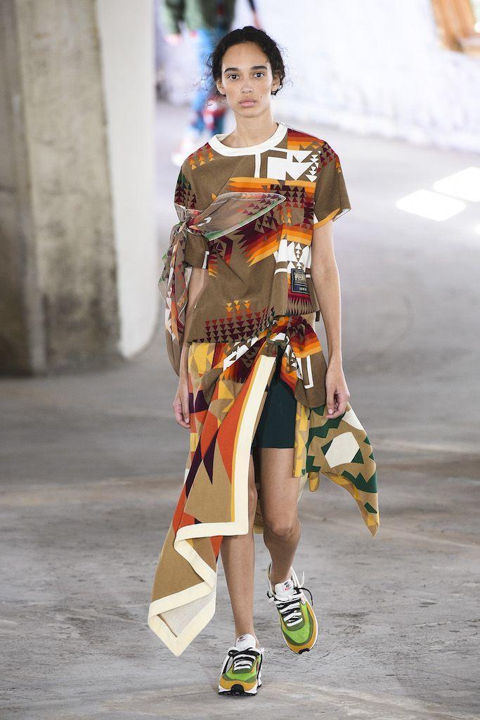 SACAI 19SS ペンドルトン Tシャツ 水色 サイズ 2 定価64900円