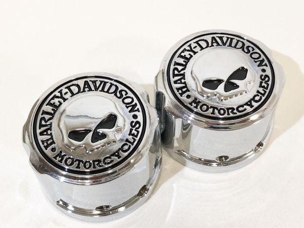 スカル フロントアクスルナットカバー - Harley Davidson