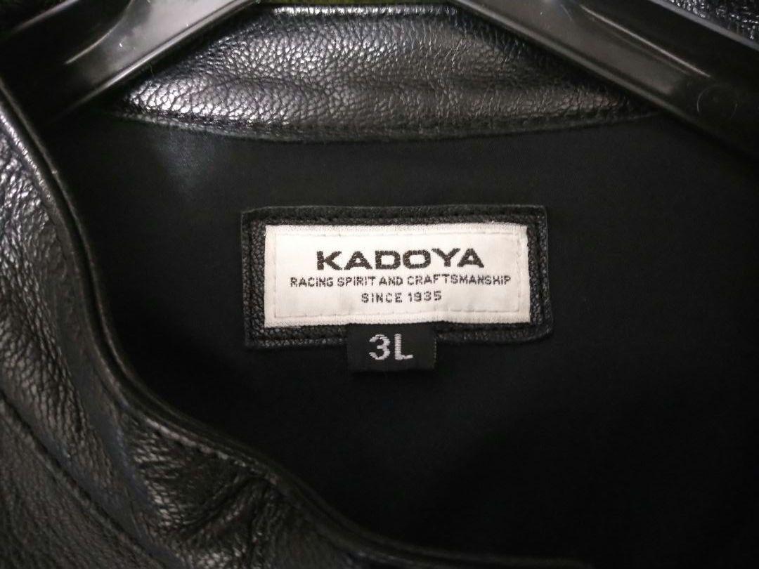 極美品　KADOYA シングル レザージャケット ブラック