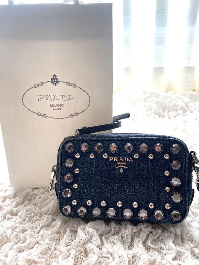 限界値下げ！極美品⭐︎ 超レア　PRADA プラダ　デニム ショルダー　バッグ