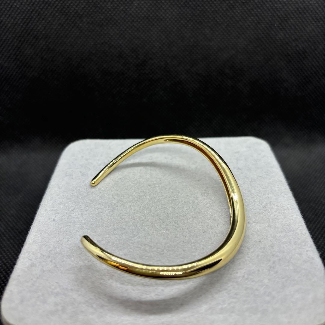 即決 4℃ ヨンドシー SILVER ゴールドカラー バングル