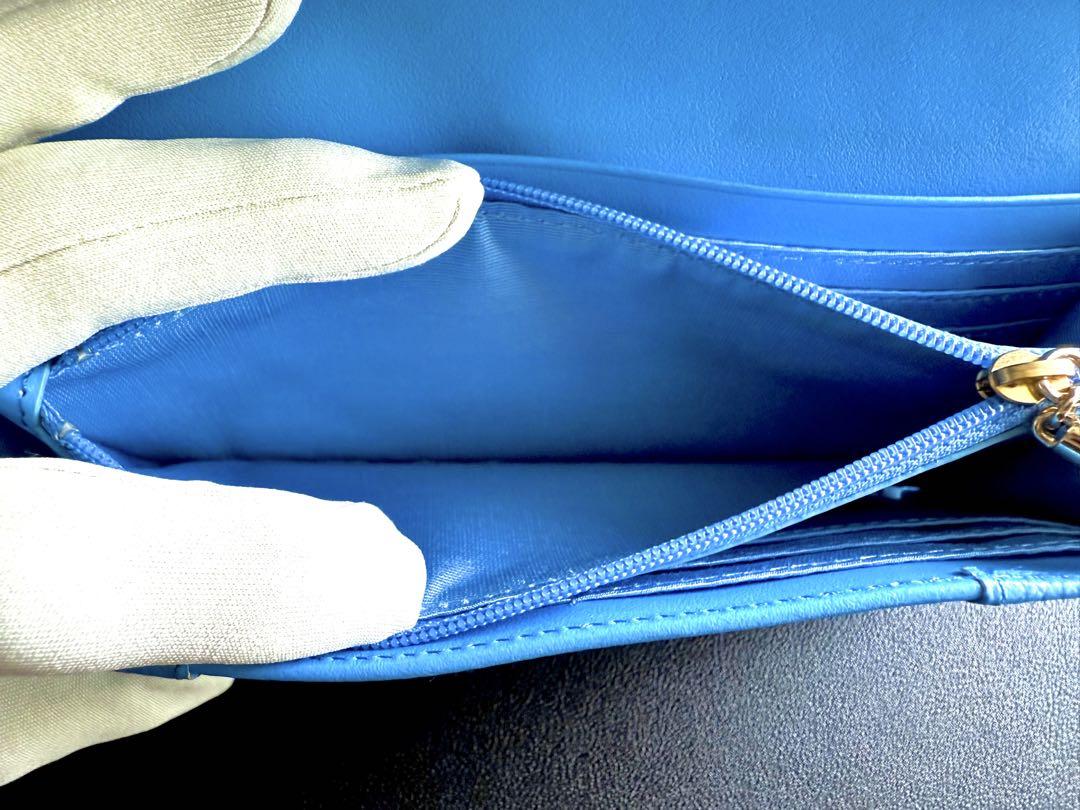 【新品】LANVIN en Bleu ライトブルー 長財布