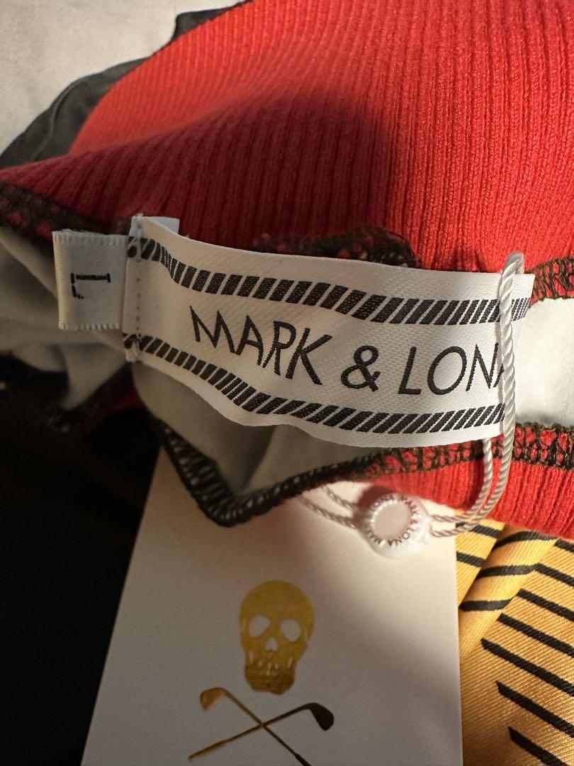MARK & LONA ゴルフシャツ Lサイズ ゴルフ ポーラーネック シャツ MARK & LONA ゴルフシャツ Lゴルフ ポーラーネック シャツ ホワイト