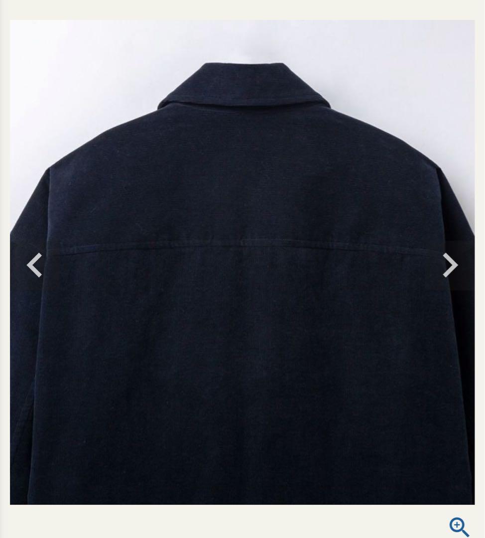 近江晒/コーデュロイ メンズ（ユニセックス） シャツブルゾン ネイビー