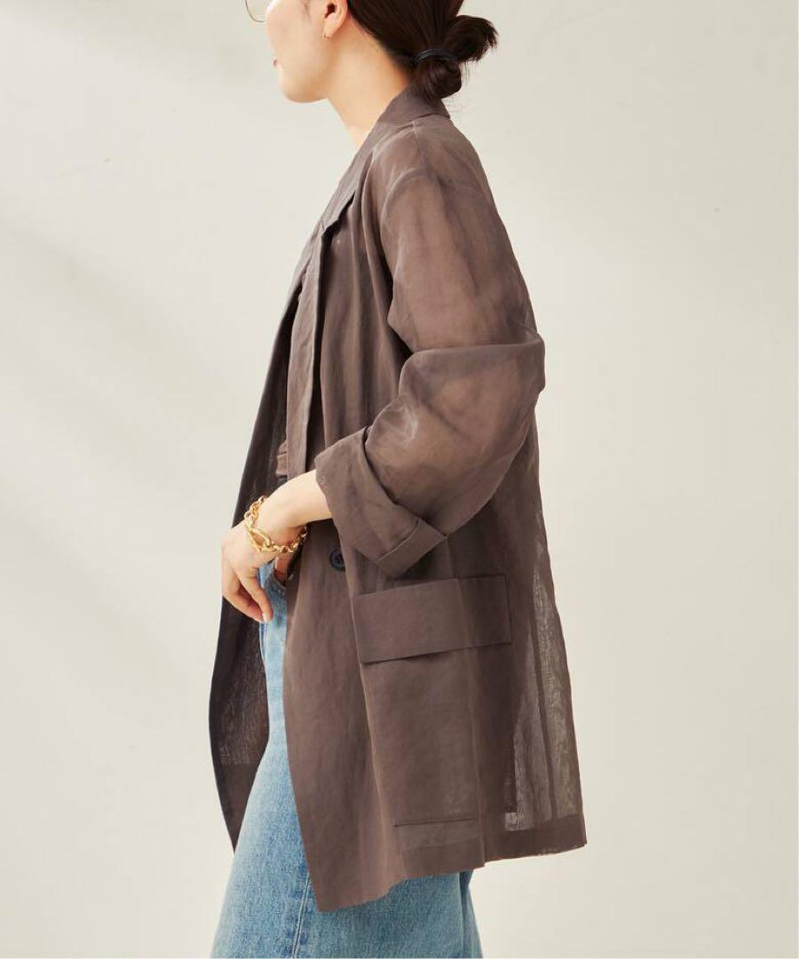【美品】plage Sheer ジャケット 38 新品】38サイズ Plage SHEER ジャケット(ブラウン) - メルカリ