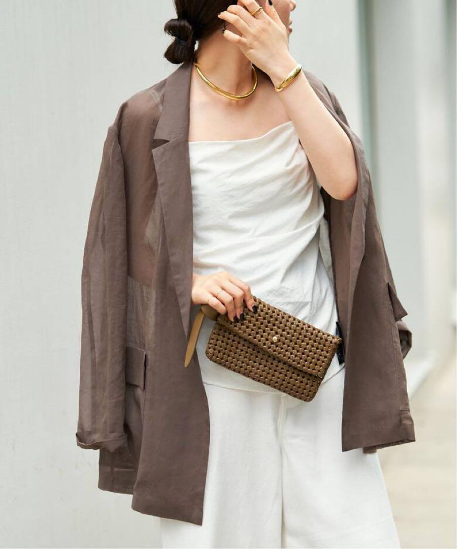 【美品】plage Sheer ジャケット 38 新品】38サイズ Plage SHEER ジャケット(ブラウン) - メルカリ