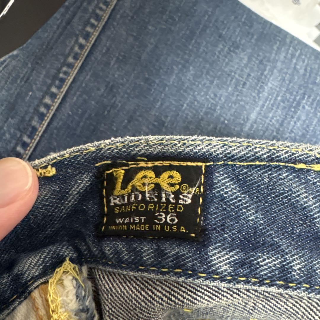 極上！60’s Lee 101Z サイド黒 片耳 W36 当て布 センター赤黒
