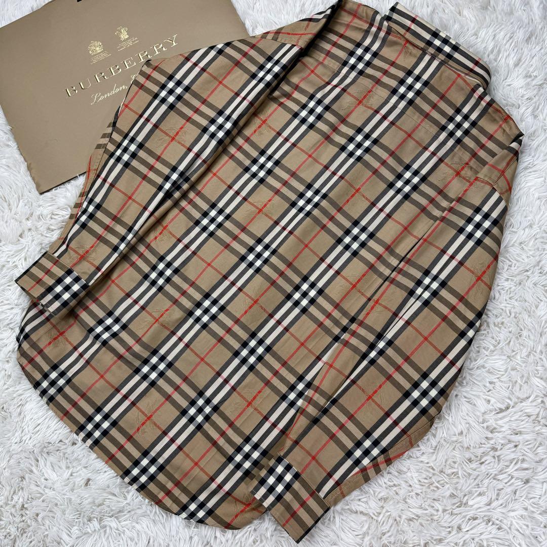 【極美品】BURBERRY ノバチェック シャドーホース シャツ XL