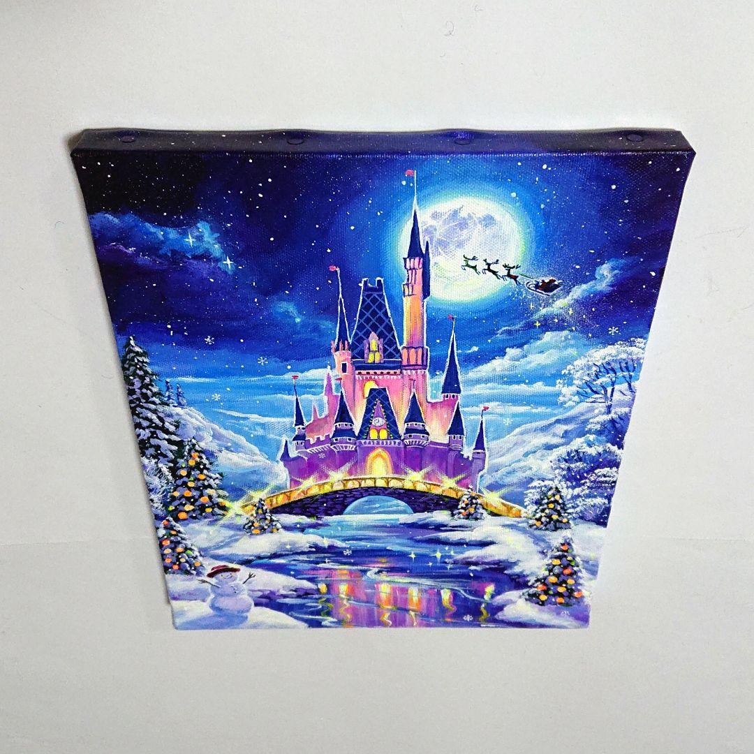 【Christmas Castle】アクリル画 F3 風景画 絵画
