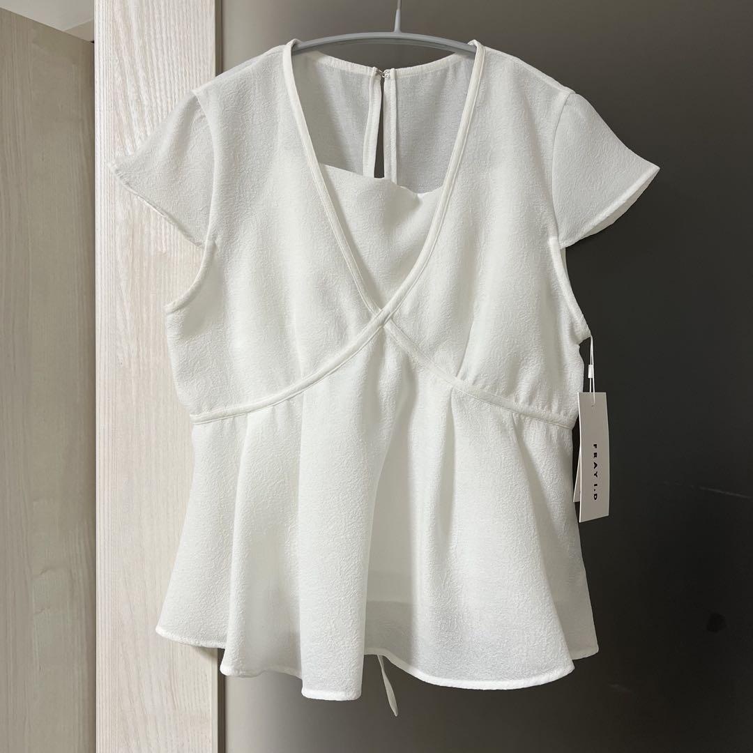 FRAY I.D｜Vネックペプラムシアーブラウス | Rakuten Fashion