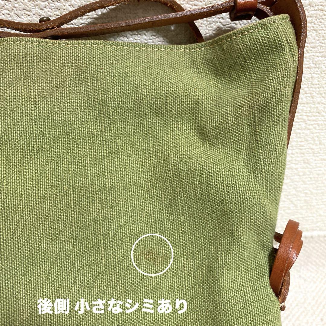 VIAGGI fabbricato オリーブグリーン キャンバスショルダー VIAGGI fabbricato オリーブグリーン キャンバスショルダー