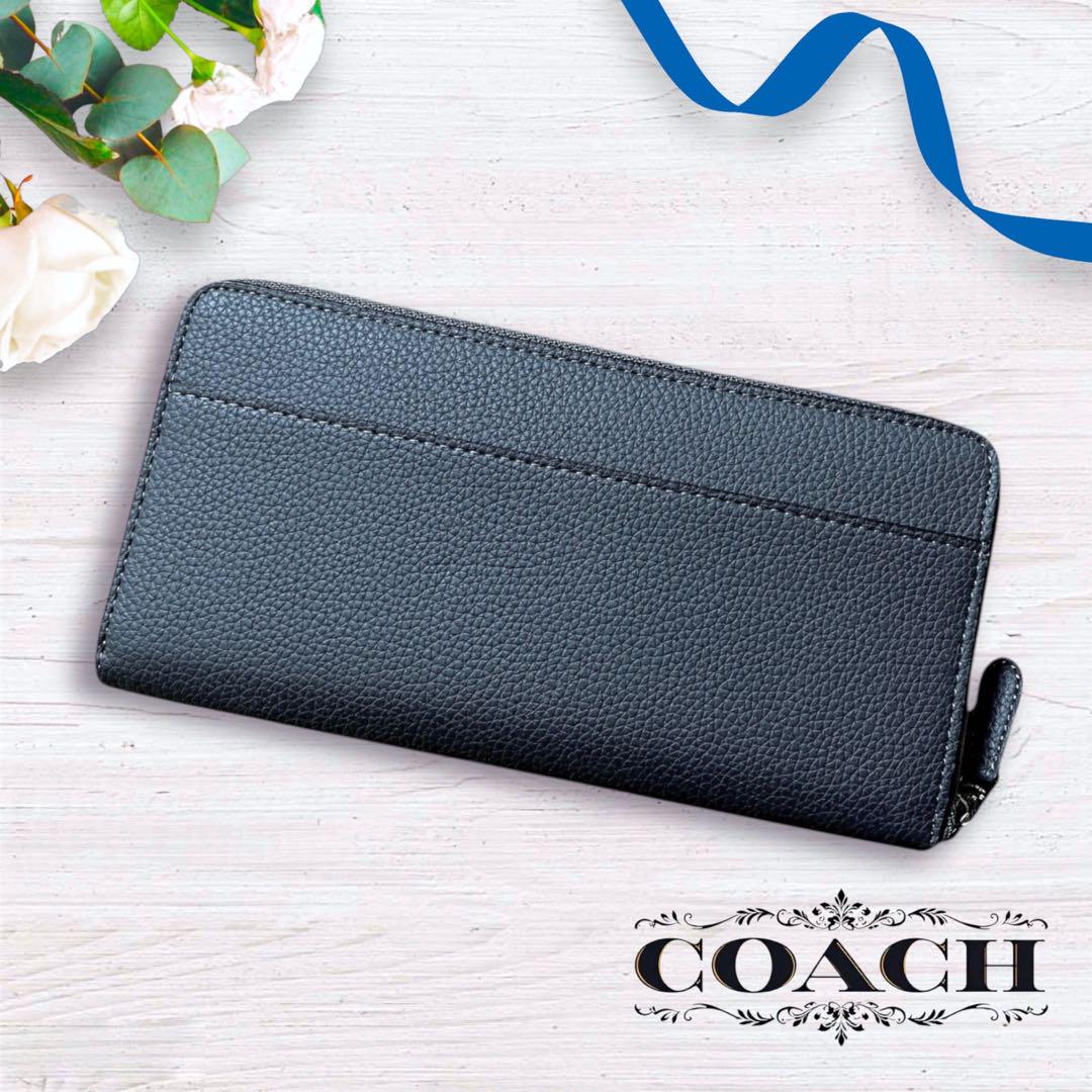 COACH ロゴ グラフィック 長財布 グレー