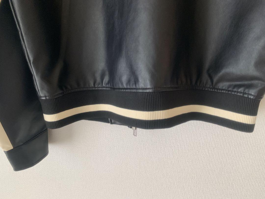 極美品】ZARA レザージャケット レーシング 肉厚ボンバー