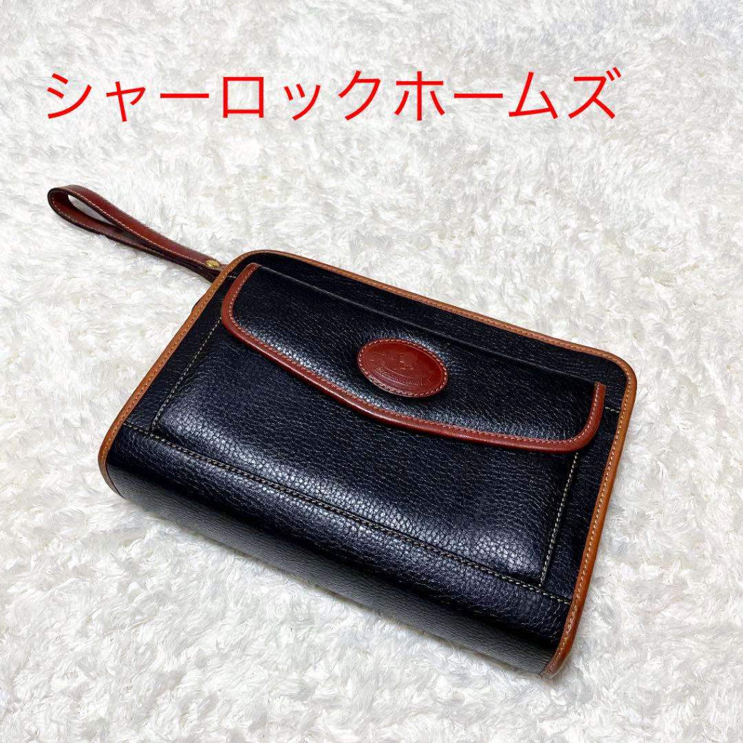 シャーロックホームズ セカンドバッグ ペイズリー柄