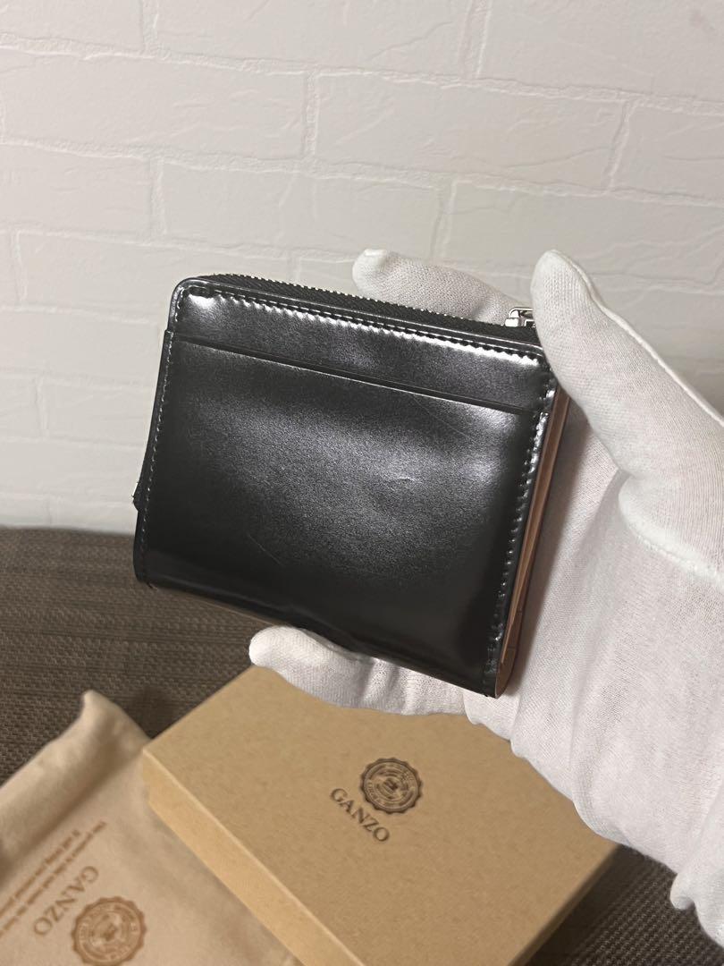 【美品】GANZO CORDOVAN Lファスナー二つ折り財布