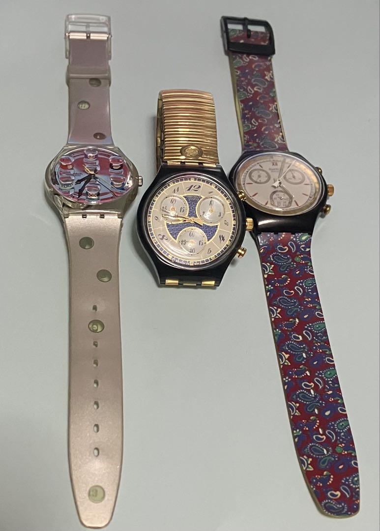ジャンク訳あり 腕時計 スウォッチ 腕時計3点まとめ売りセット swatch
