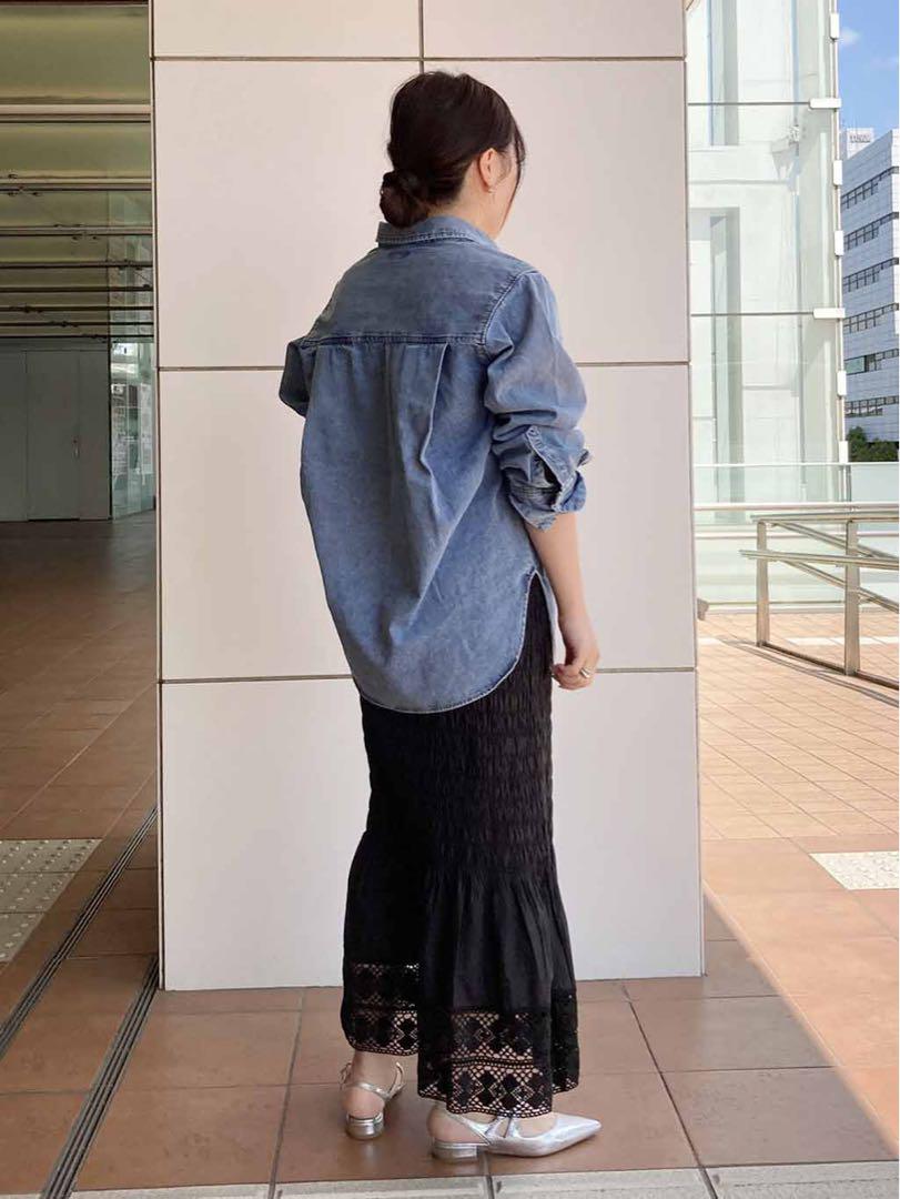 新品　IENAデニムBASICシャツ
