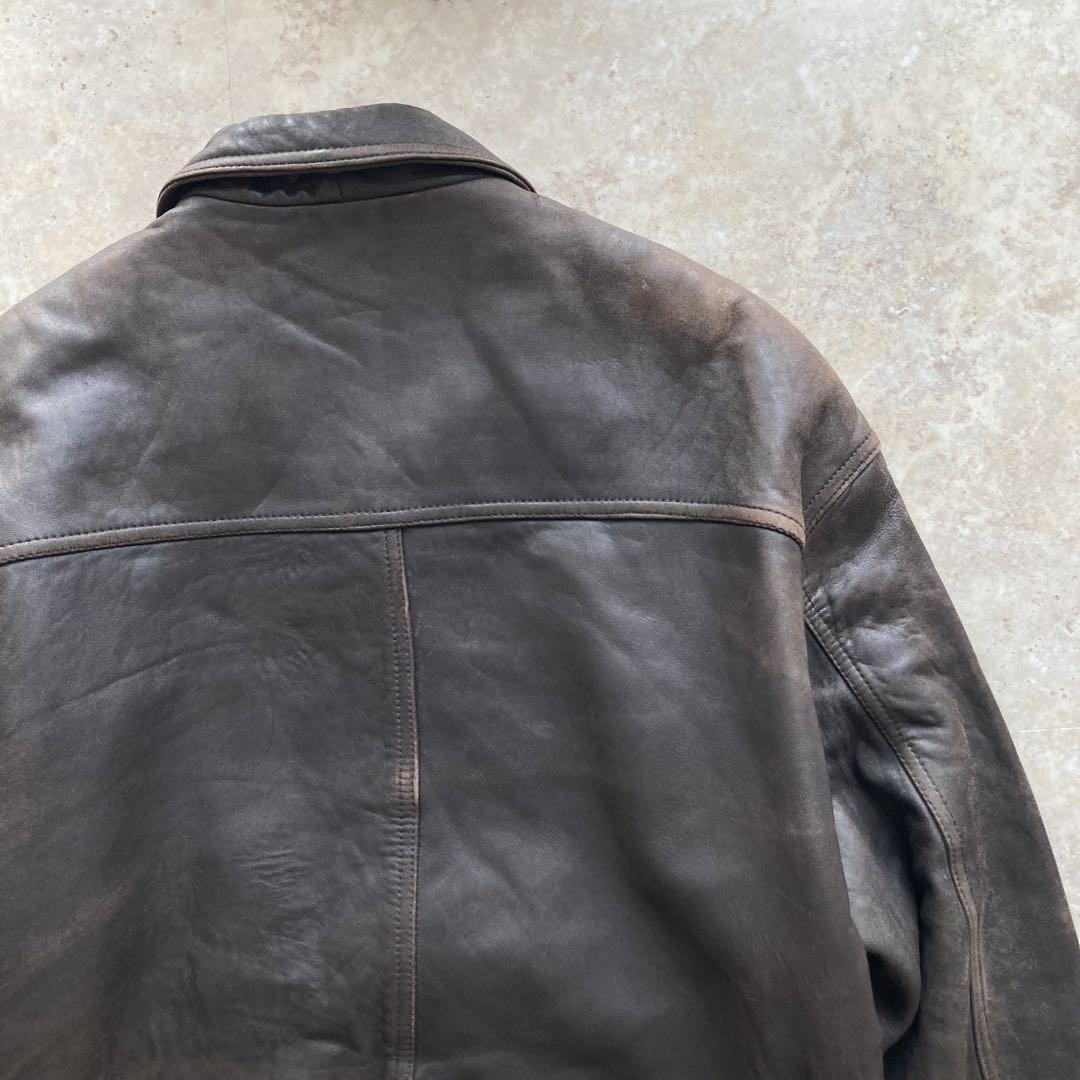 古着 Vintage A-2型 ビッグシルエット レザージャケット 本革 XL