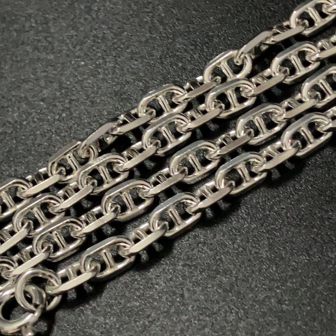 【幅4mm55cm】ネックレス アンカーチェーン シルバー925 新品 2491