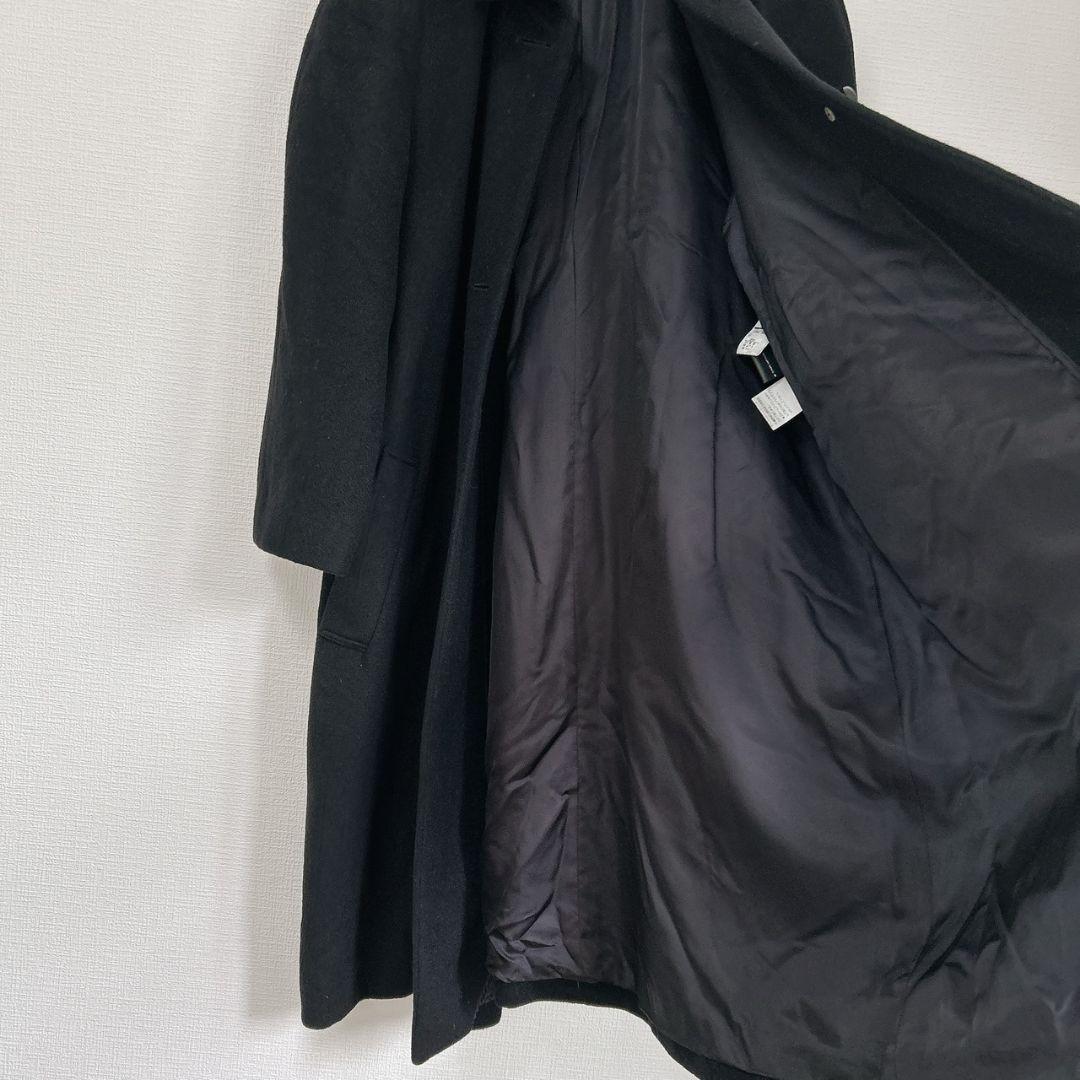 FRONDIS カシミヤ100% ロングコート ブラック　高級感　キュプラ