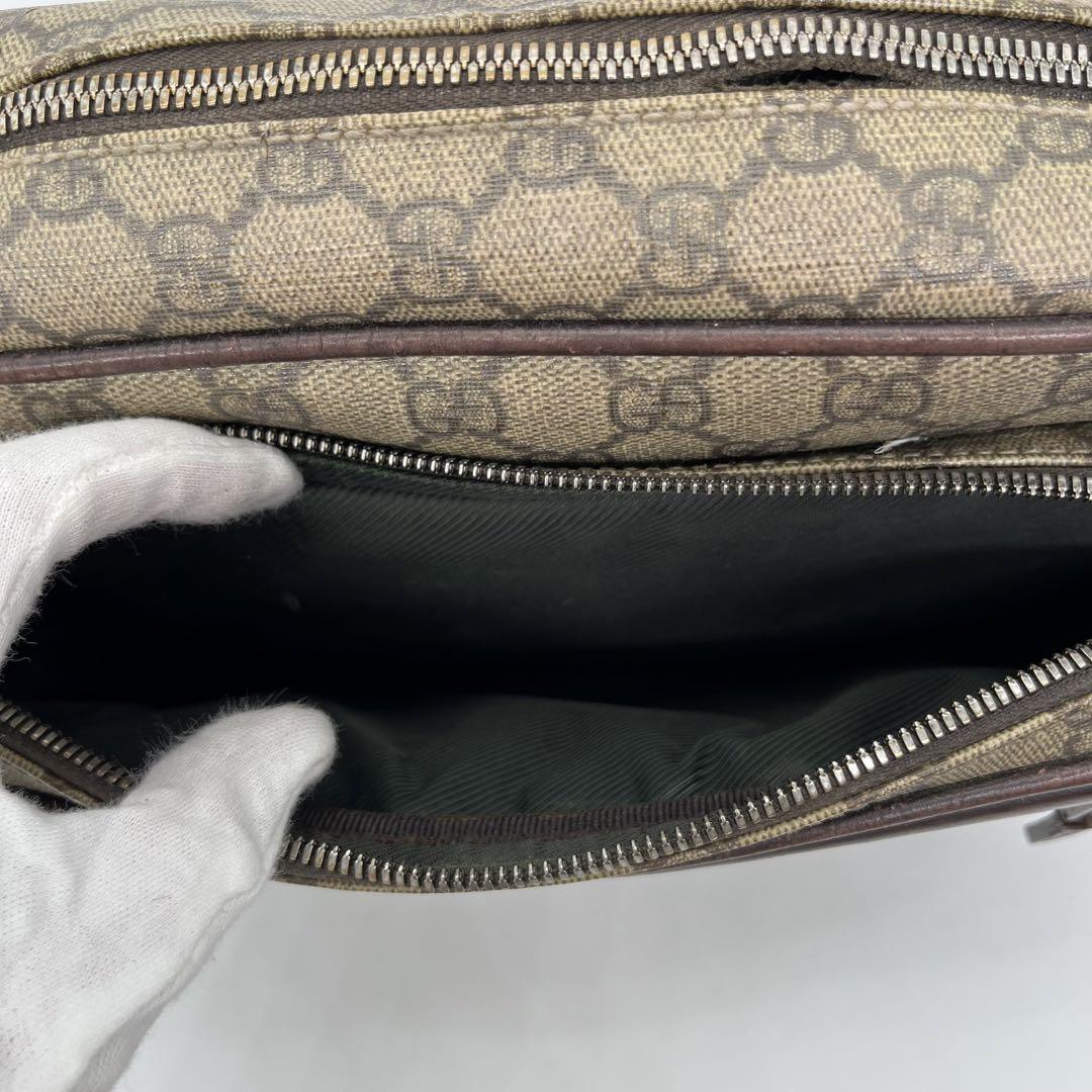 GUCCI ショルダーバッグ カメラバッグ GGスプリーム ロゴ型押し PVC