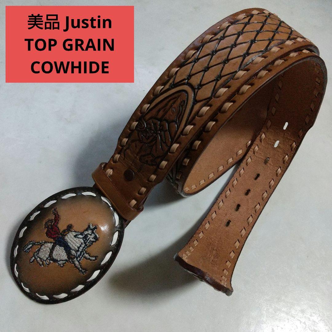 Justin TOP GRAIN COWHIDE カウボーイ ベルトJUSTIN