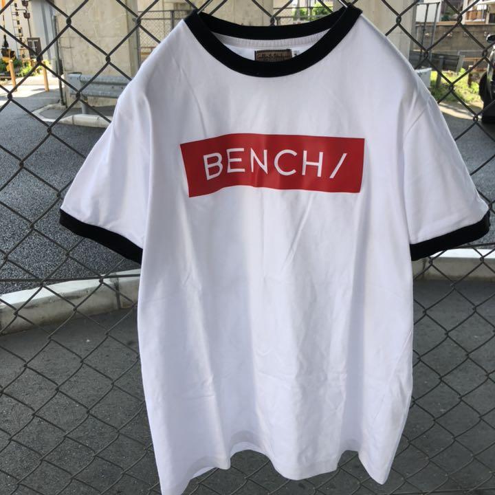 BENCH リンガーネックT リンガーT 白 ボックスロゴ