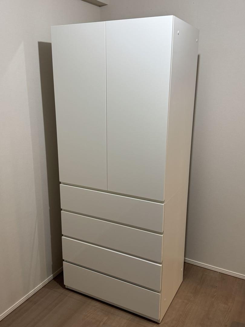 ワードローブ ニトリ ポルテD 2025年 品 幅80高さ191奥行54cm