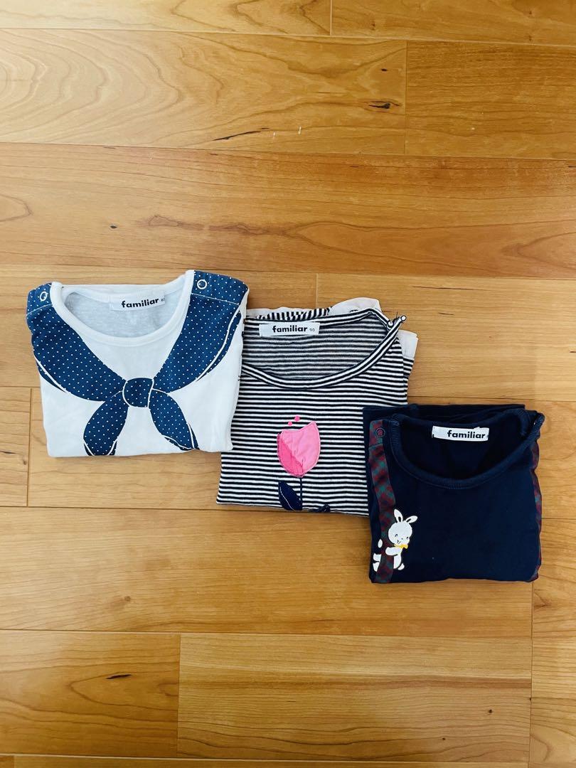 ＊ファミリア＊女の子Tシャツ3枚セット80&90
