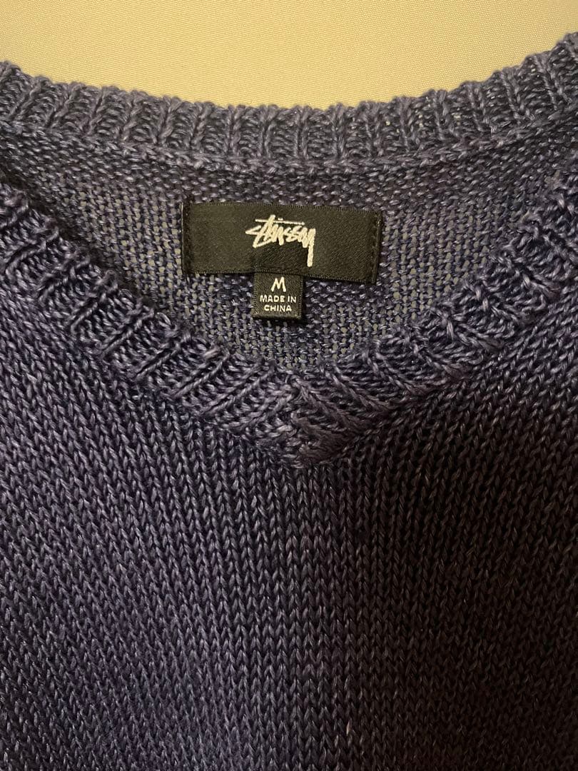 stussy LOOSE KNIT LINEN VEST M
