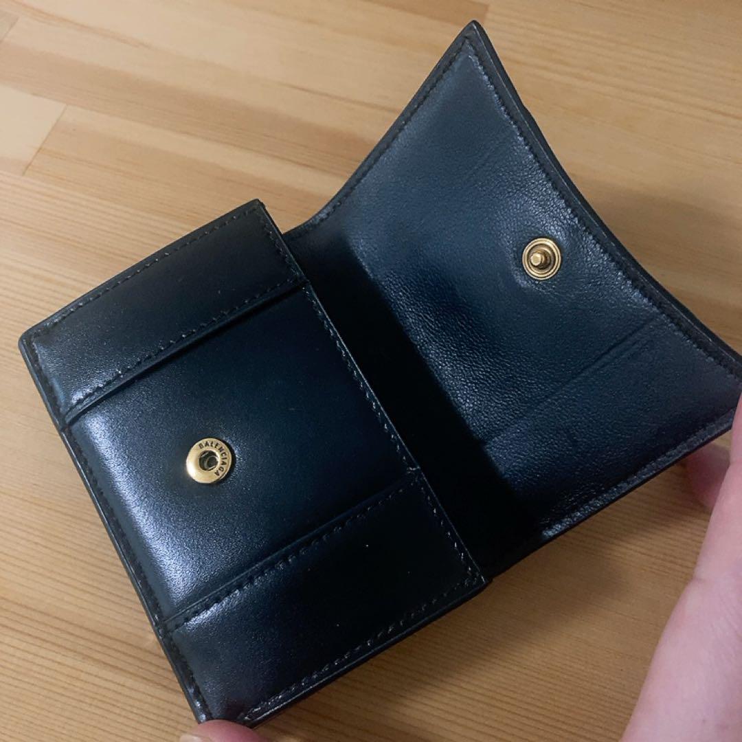 BALENCIAGA Hourglassミニウォレット シャイニーボックスカーフ