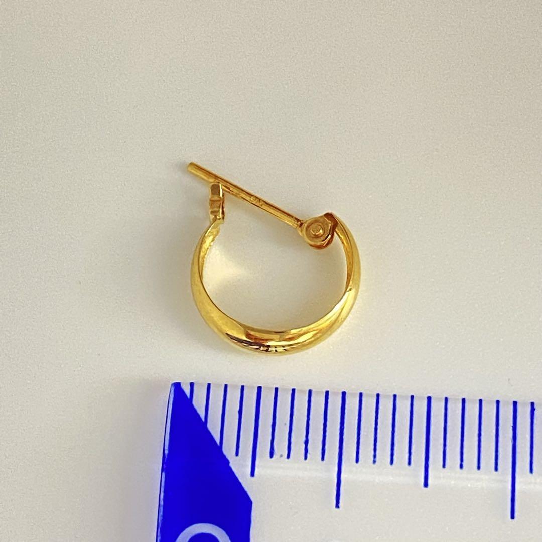 ❤️人気K18 YG❤️フープ18金✨ピアス ✨刻印あり ✨上質 日本製 ペア❤️