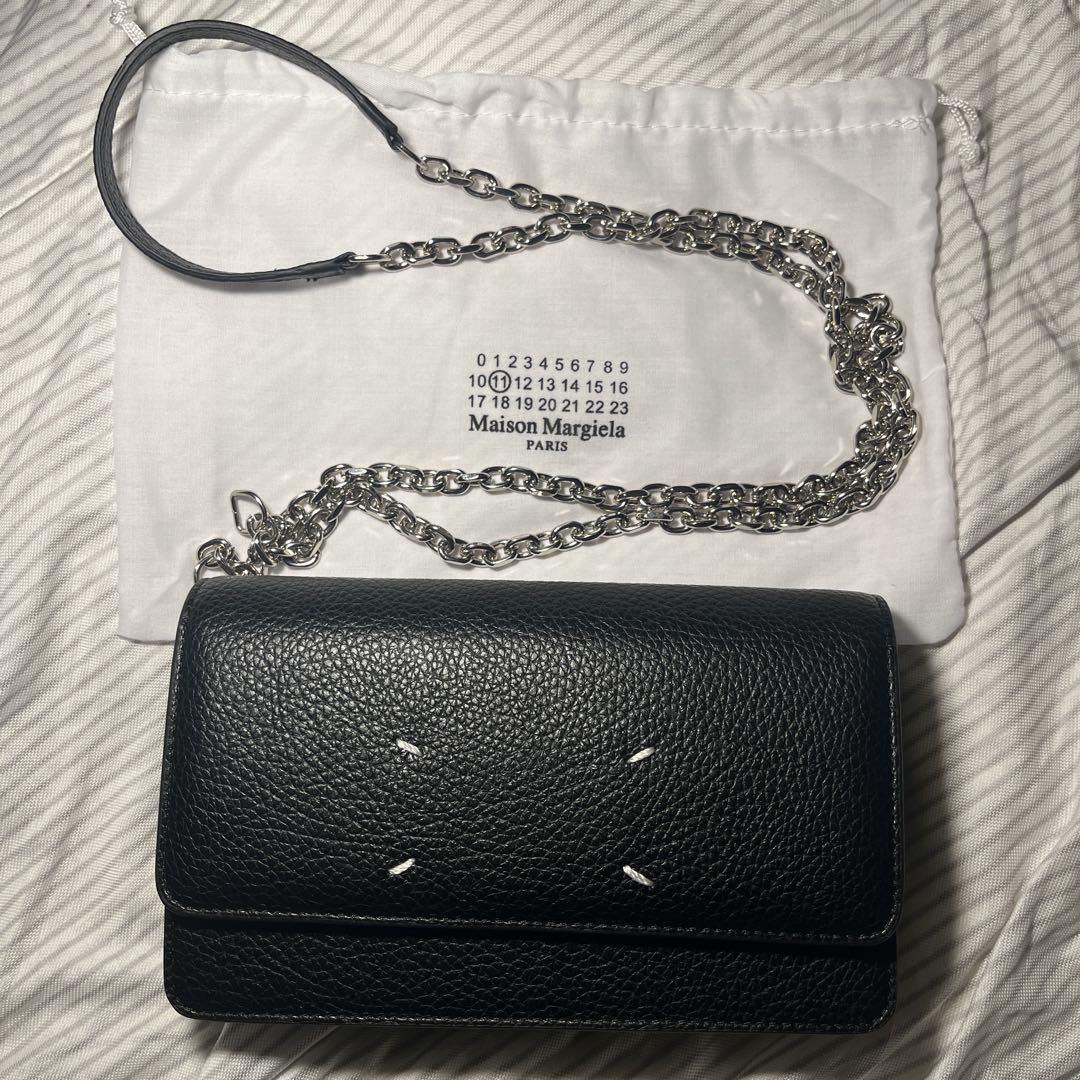 Maison Margiela ブラックレザー ウォレットチェーン 21,600円