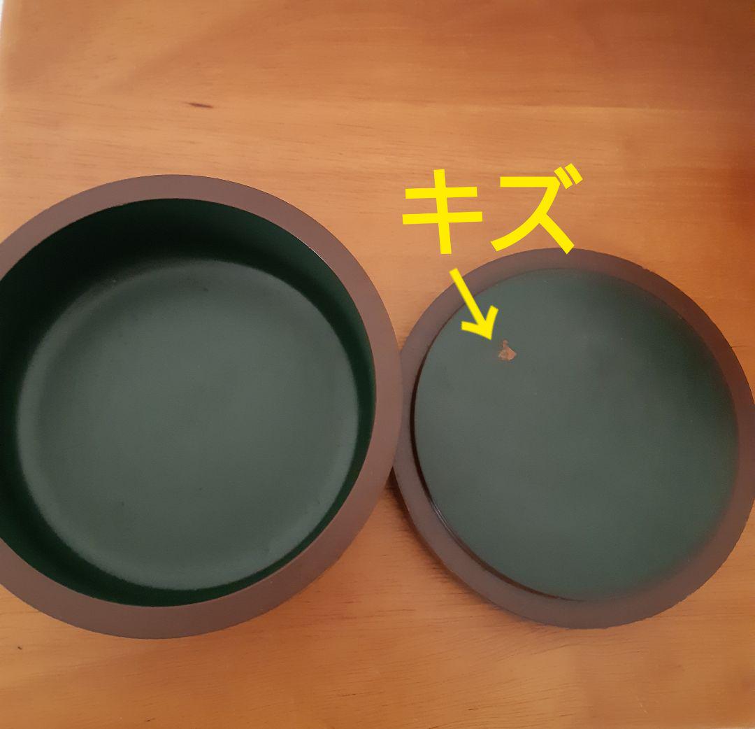 竹製 竹細工 工芸品 蓋付き 小物入れ 円形 格子模様