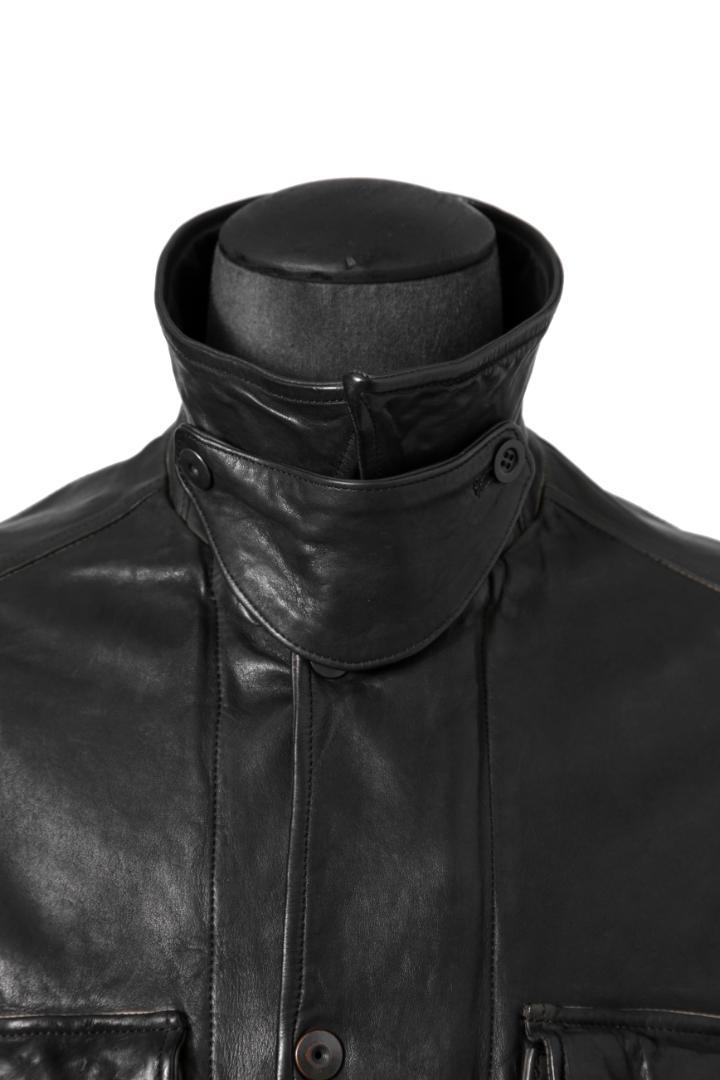 希少 新品 イサムカタヤマバックラッシュ23AW ミモザ レザー製品染めブルゾン