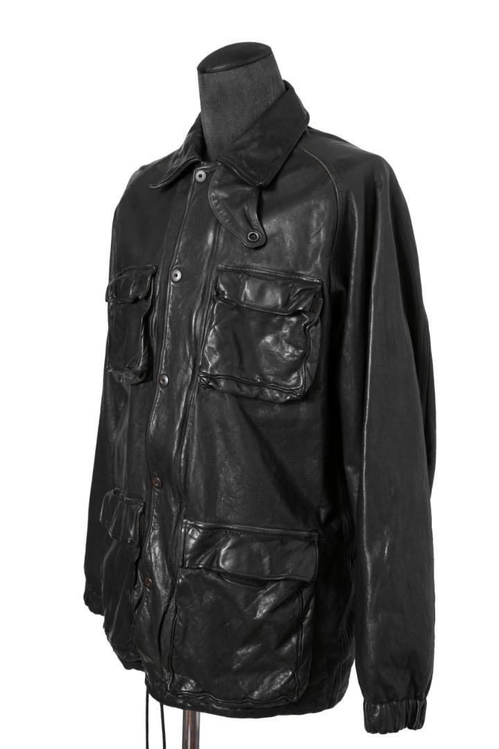 希少 新品 イサムカタヤマバックラッシュ23AW ミモザ レザー製品染めブルゾン