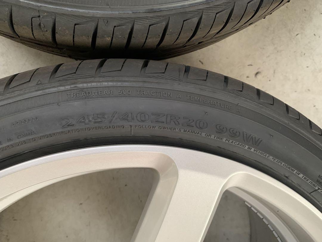 20インチ シルバー ホイールセット