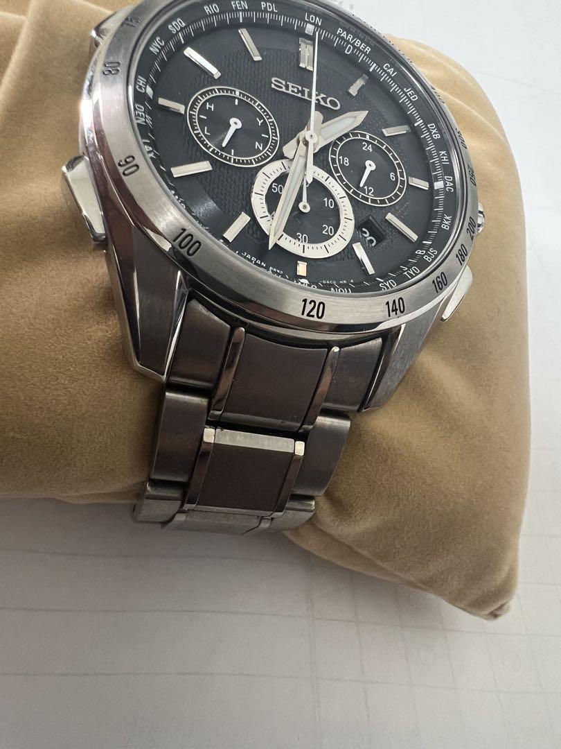 SEIKO ブラック腕時計