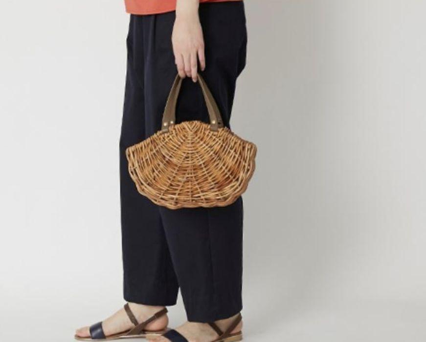 新品タグ付き CACHELLIE カシェリエ  レザーハンドルトート カゴバッグ 新品タグ付】Cachellie カシェリエ レザーハンドルトート かごバッグ