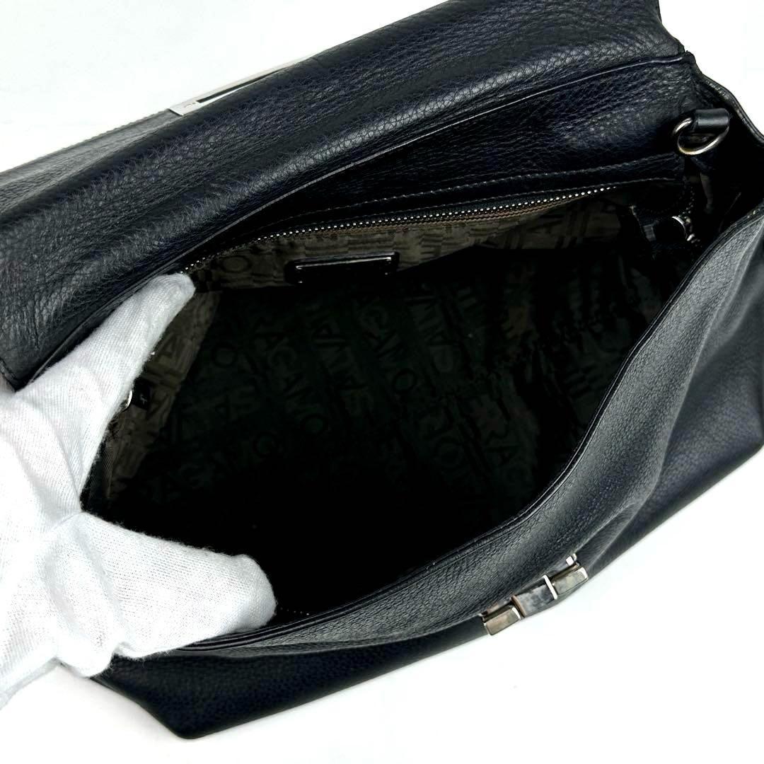 美品●フェラガモ　ハンドバッグ　2way　ソフィア　ガンチーニ　レザー　ブラック