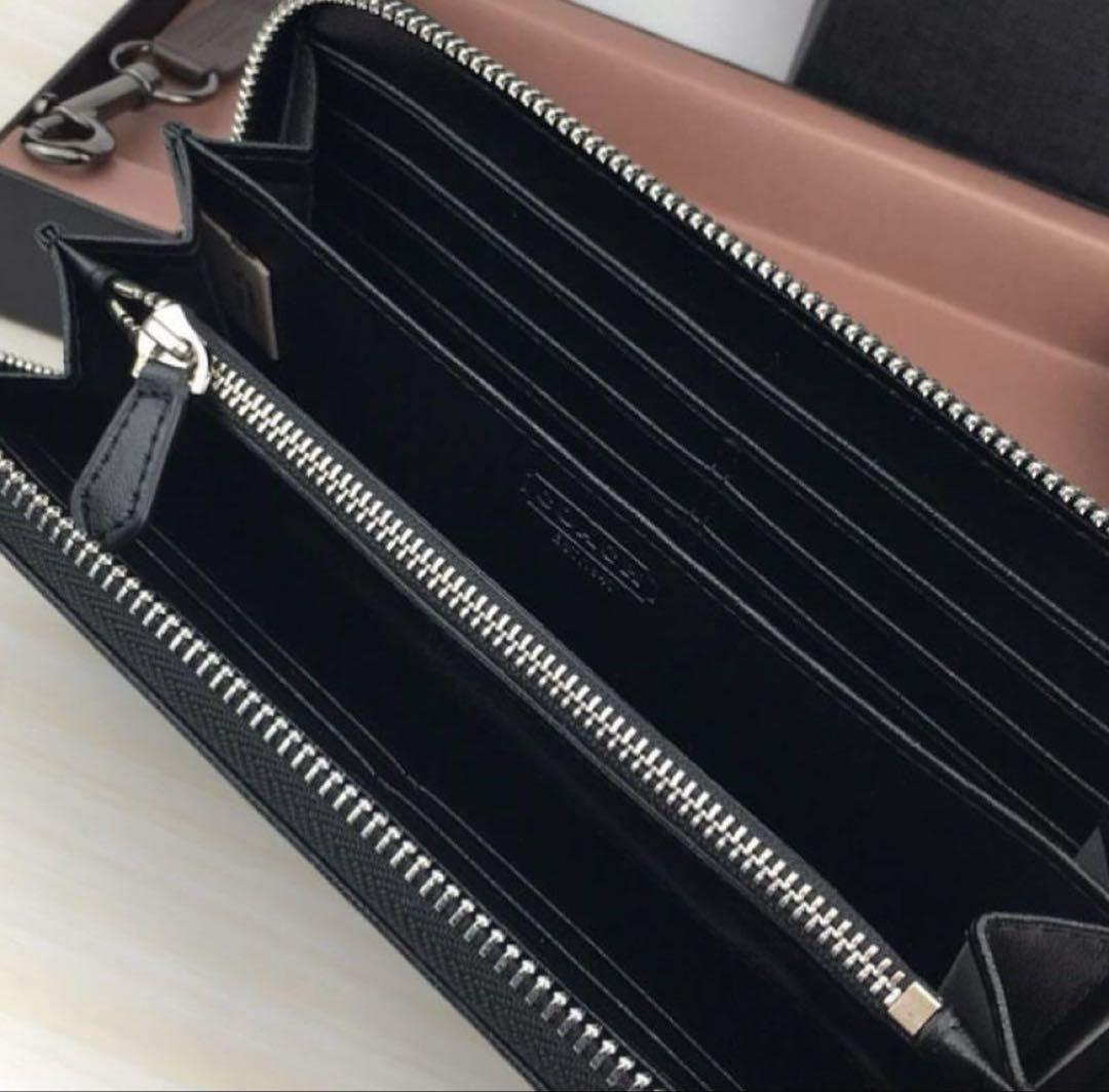 新春初売り 残りわずか】COACH エンボス加工 ブラック 財布 コーチ 小物