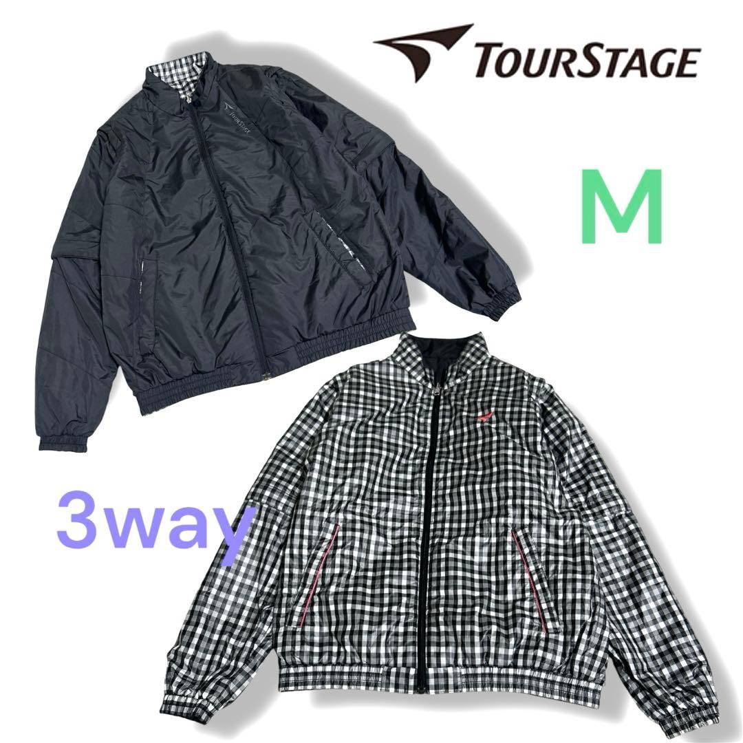TOURSTAGE ツアーステージ 中綿ジャケット 3way ゴルフウェア　 M