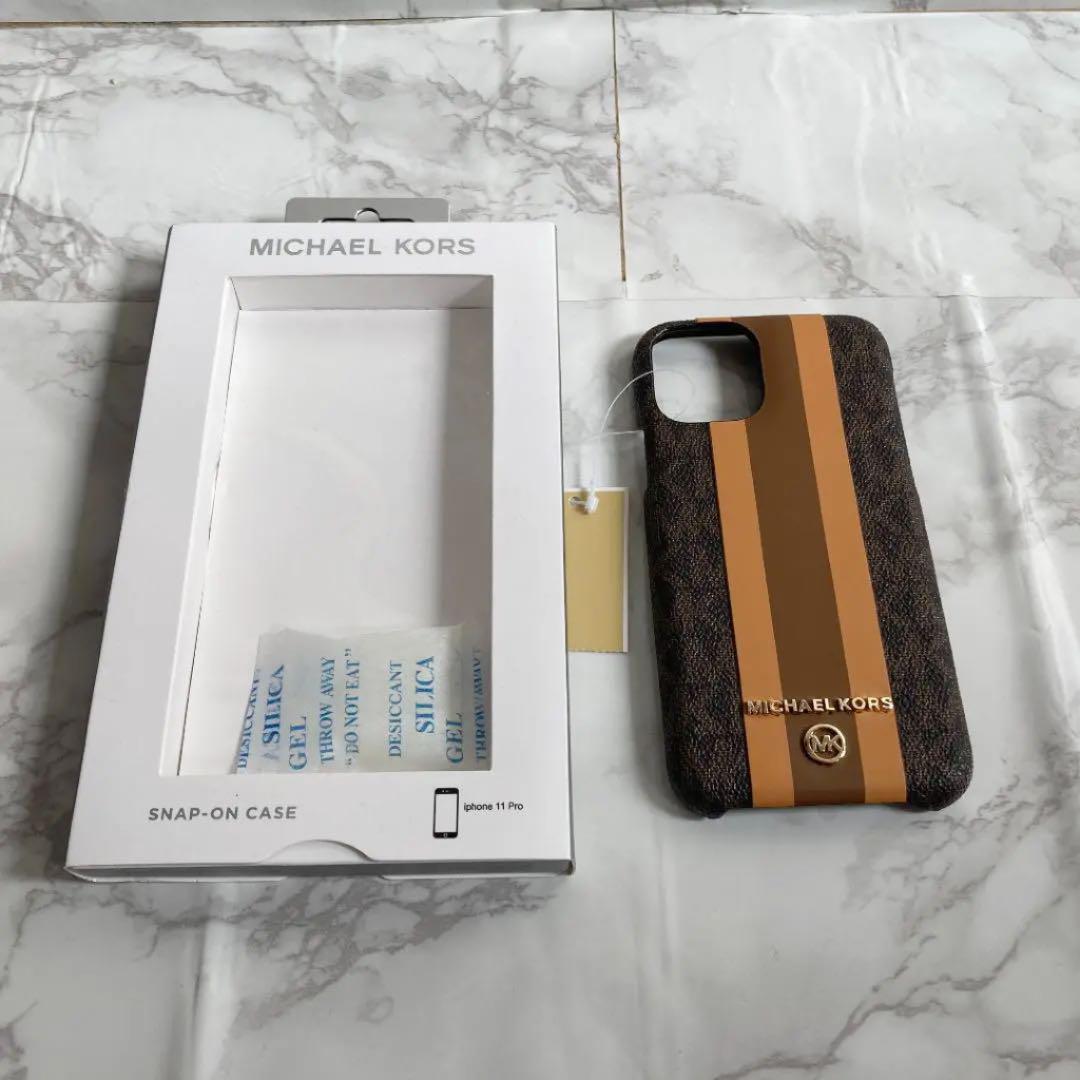 新品タグ付 MICHAEL KORS iPhone11pro レザーストライプ GydO2-m26835495633 高評価安い