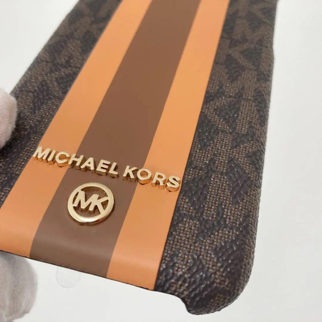 新品タグ付 MICHAEL KORS iPhone11pro レザーストライプ GydO2-m26835495633 高評価安い