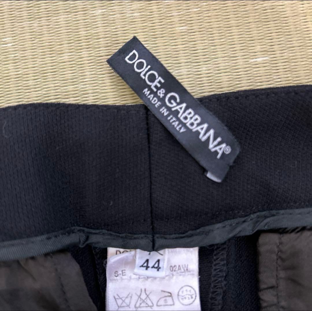 [美品]レア　DOLCE & GABBANA ブラック スラックス 44 ウール
