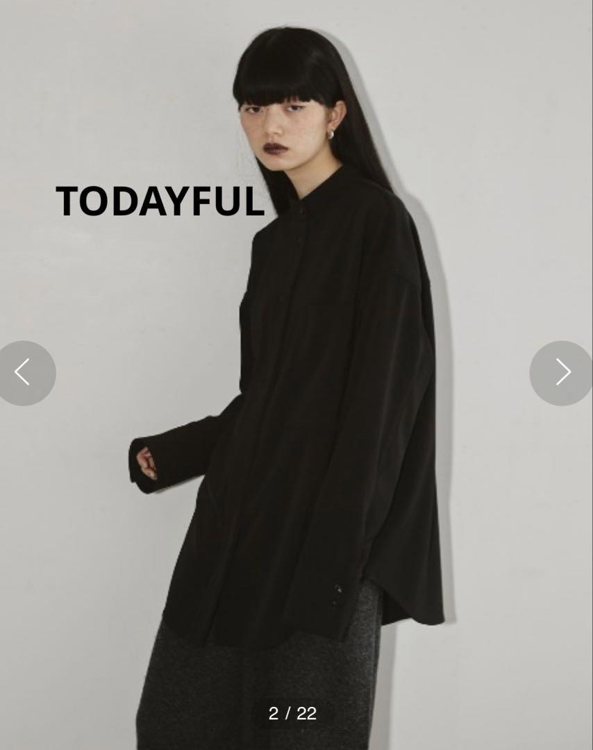 TODAYFUL（トゥデイフル）の「スタンドカラーツイルシャツ