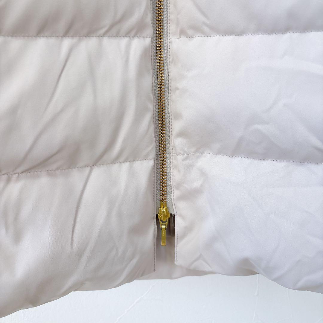 美品★ルクールブラン ファーフード ロングダウン 36 グレージュ きれいめ 美品★ルクールブラン ファーフード ロングダウン 36 グレージュ きれいめ